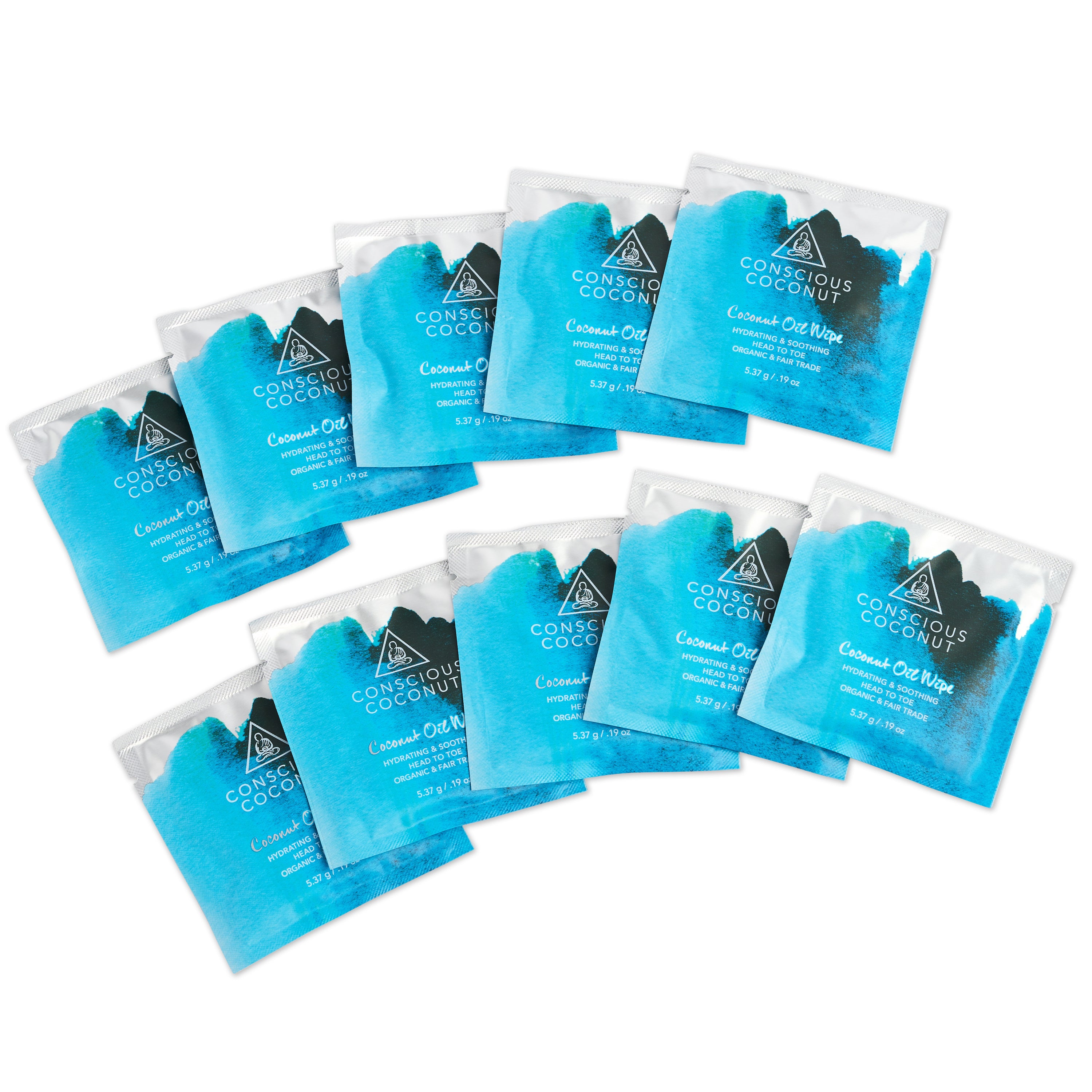 Coconut Oil Wipes Pouch (10 Wipes)