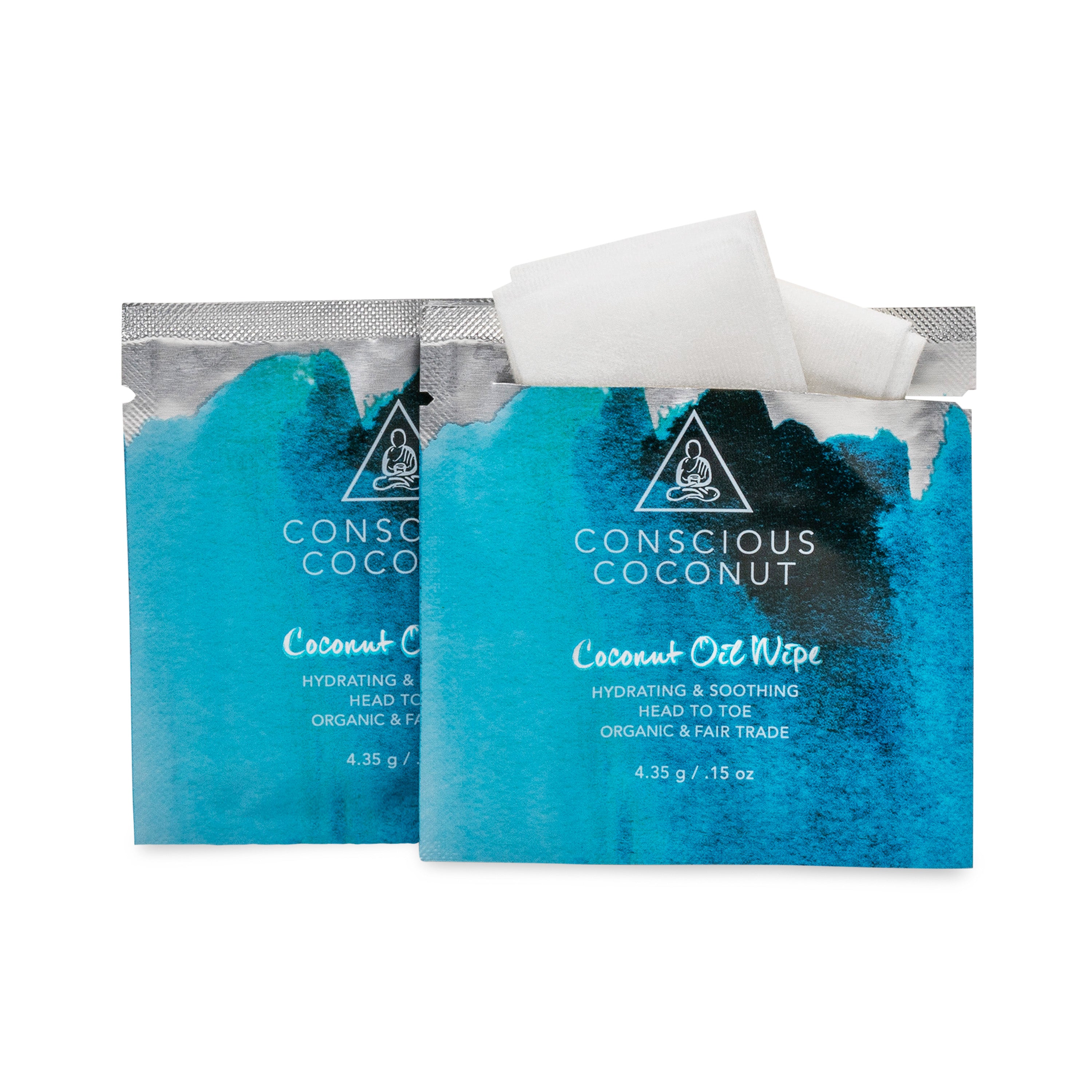 Biodegradable Coconut Oil Wipes (Travel 5-Pack)
