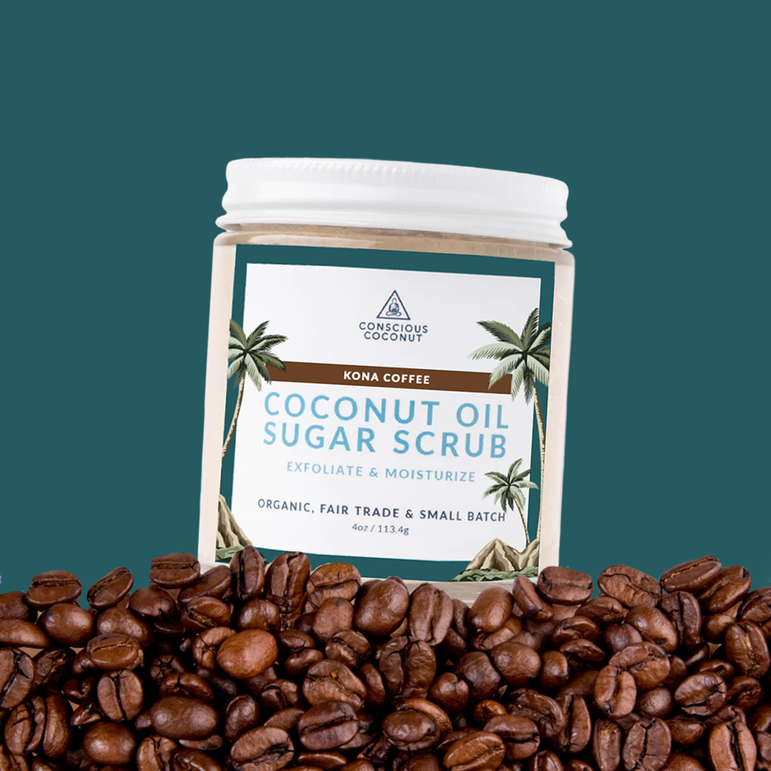 Kona Coffee Coconut Oil Sugar Scrub