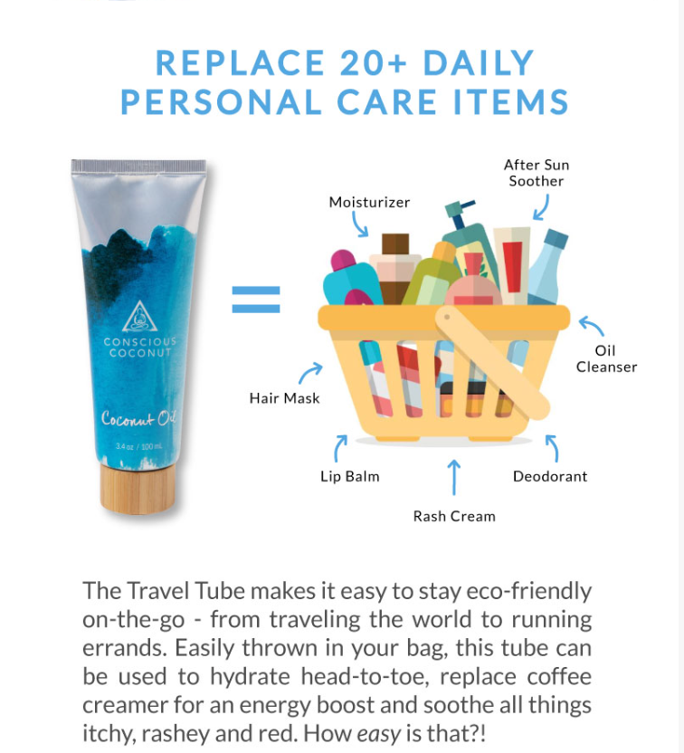 Travel-Ready Coconut Oil Tube