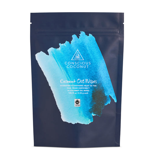 Coconut Oil Wipes Pouch (10 Wipes)